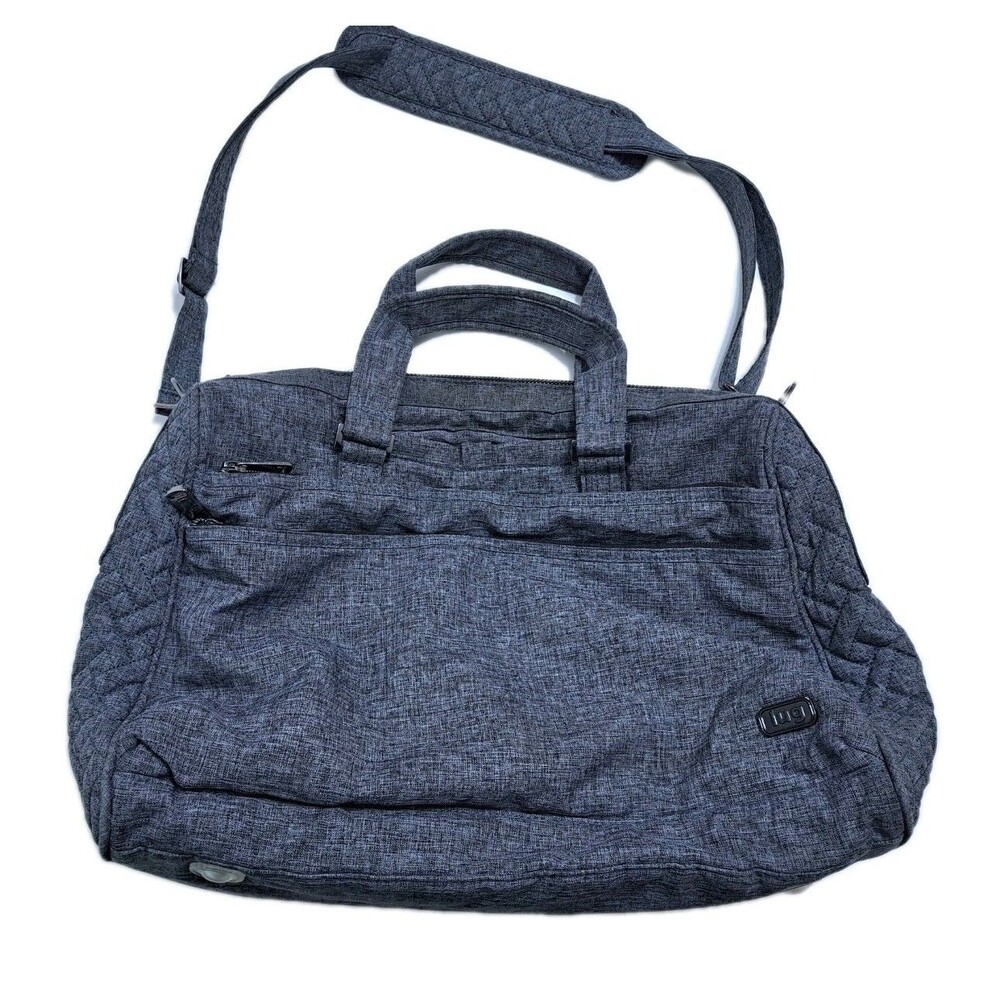 Lug Mini Bus Travel Bag Crossbody Tote Bag Carry On RFID Gray Quilted